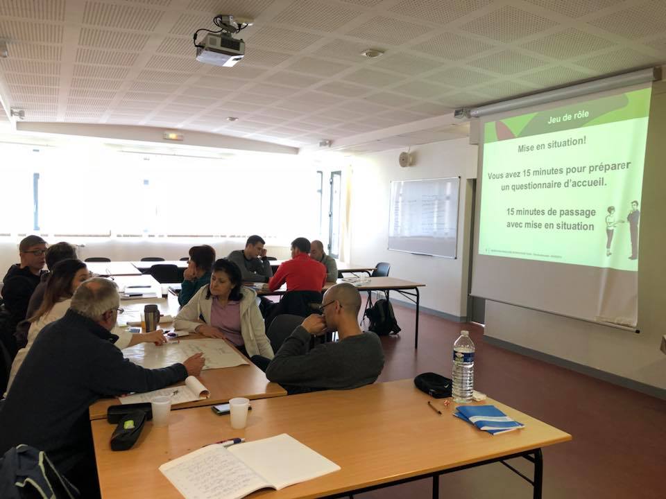 Photo lors d'un cours de la formation SSBE 2018