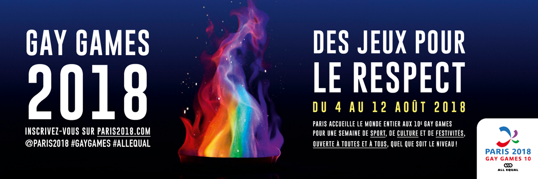 Bannière des Gay Games 2018