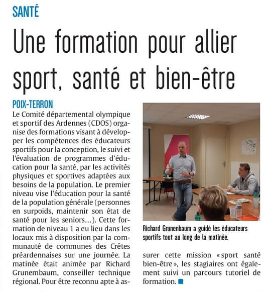 Formation SSBE (module 1) dans les Ardennes